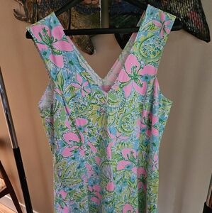 Lilly Pulitzer Womens Dress Xl One Piece in Pink and Blue